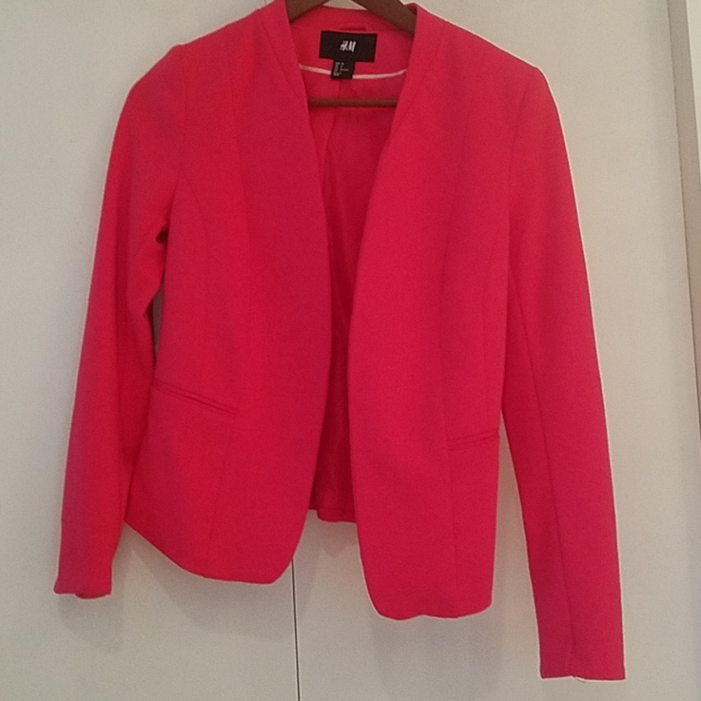 Flattering Hot Pink sz 4 H&M blazer